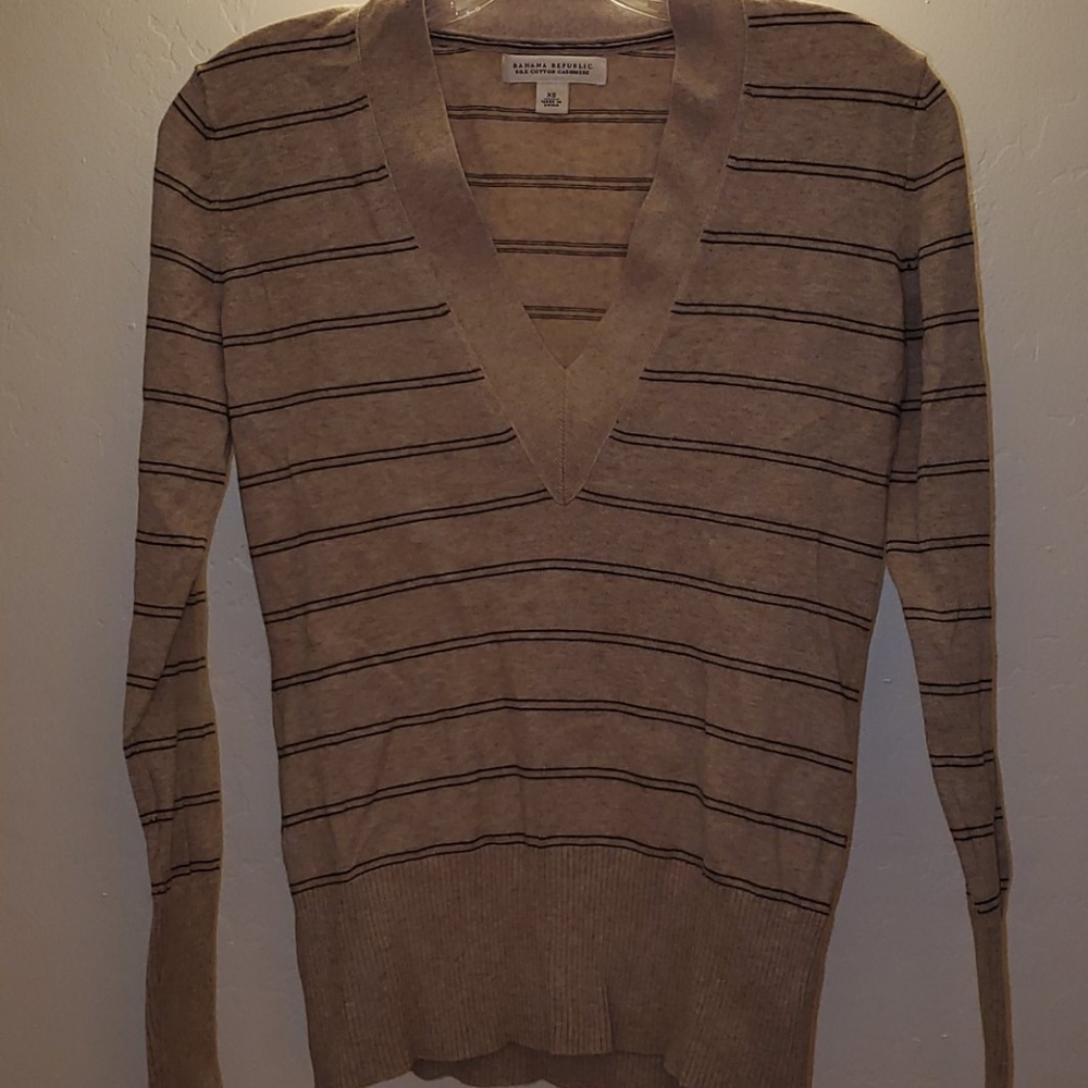 Banana Republic Silk Cashmere Cotton V-Neck